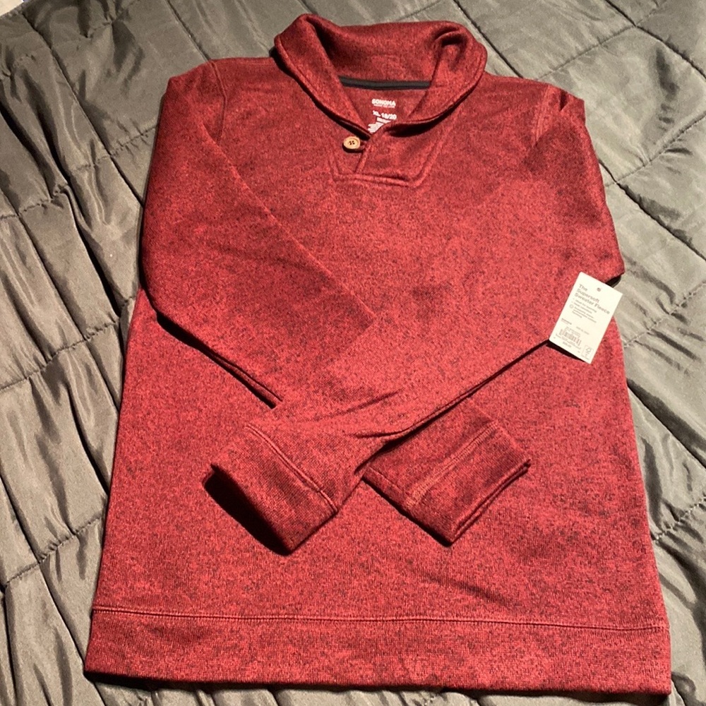 Boys burgundy SONOMA sweater!